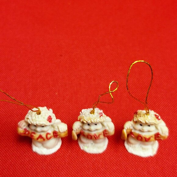 Dreamsicles Love Peace Angel Mini Ornaments Set of 3 - Picture 2 of 10
